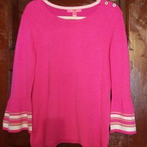 ***REDUCED***XL NWT LILLY PULUTZER CALLEE SWEATER BOUGAINVILLEA PINK